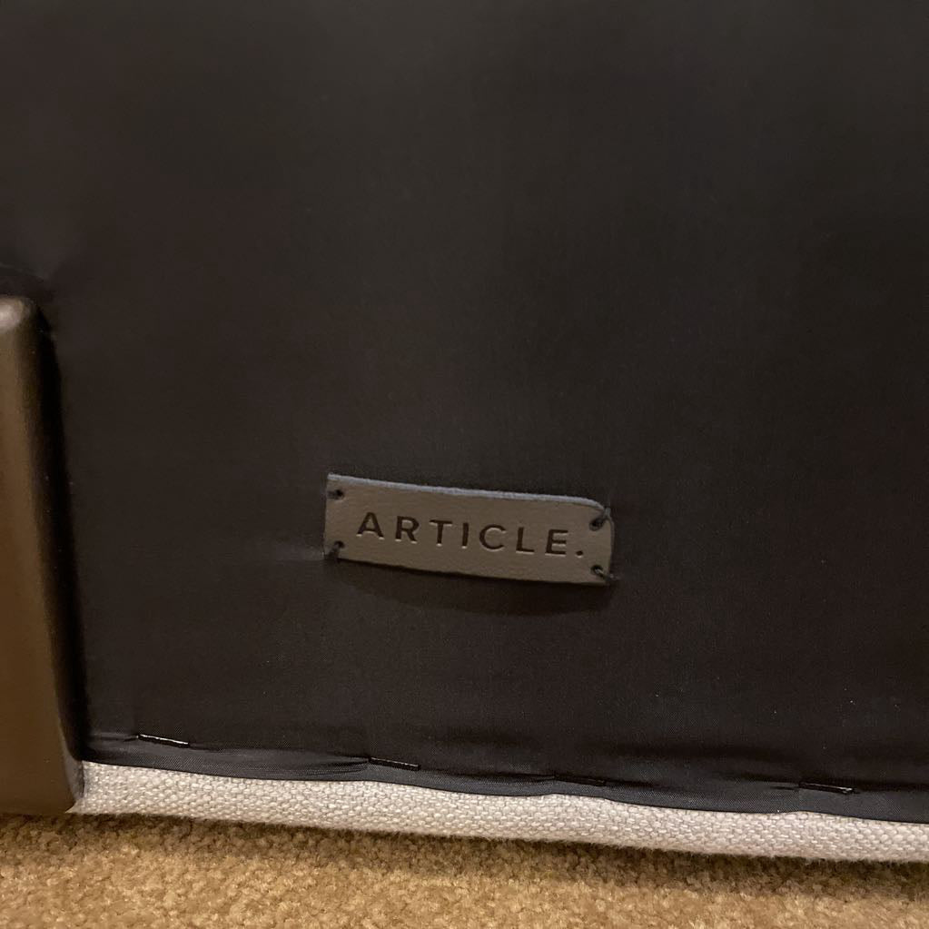 Article Silver Abisko Ottoman w Metal Feet