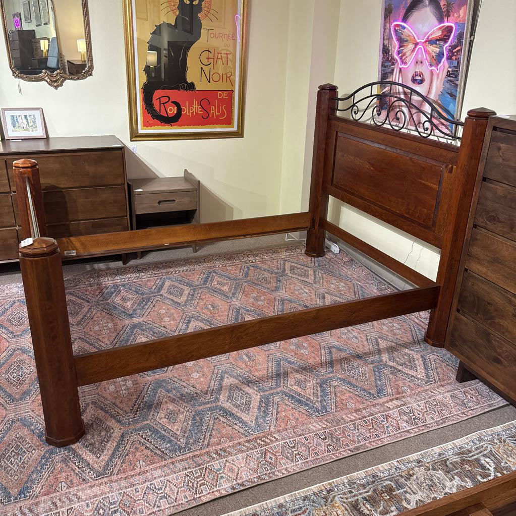 Lexington Solid Cherry Wood Queen Bed Frame