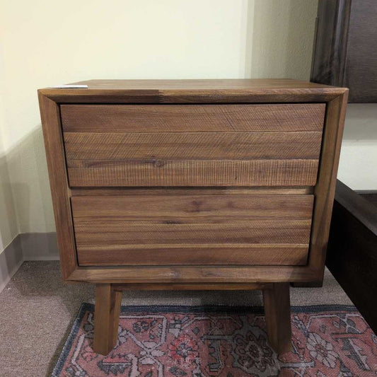Brushed Pecan 2 Drawer Nightstand C NIGHTSTANDS