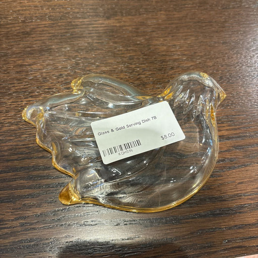 Glass & Gold Serving Dish SMALLS