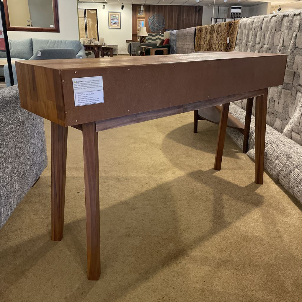 Brushed Pecan Console Table C CONSOLE TABLES