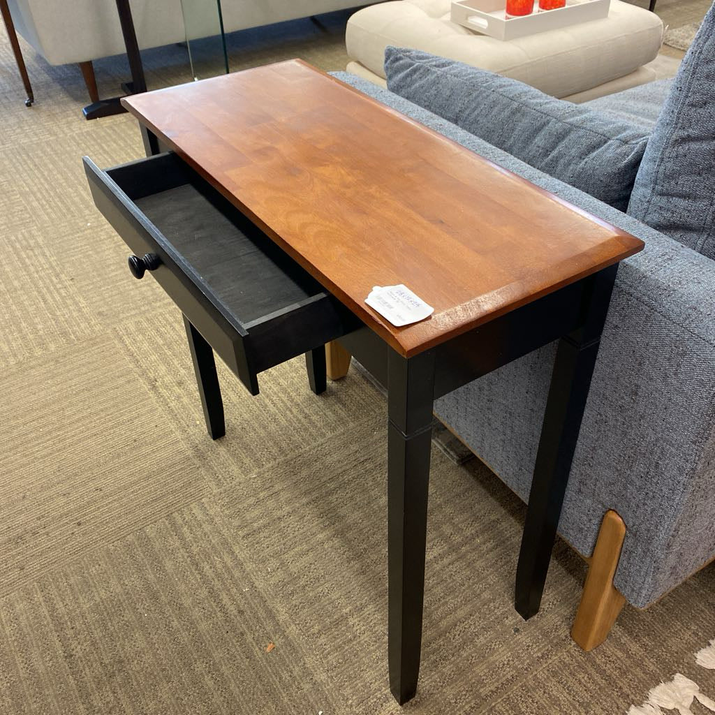 Black & Tan Entry Table w/Drawer