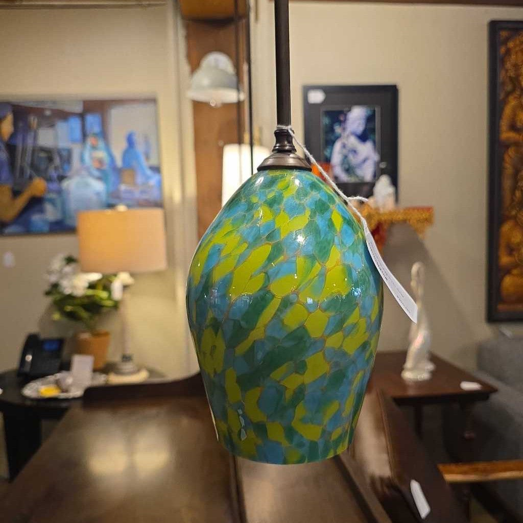 Blue, Yellow and Green Small Pendant Light