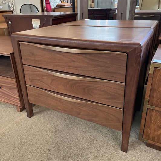 RH Gael Walnut 3 Drawer Nightstand C NIGHTSTANDS