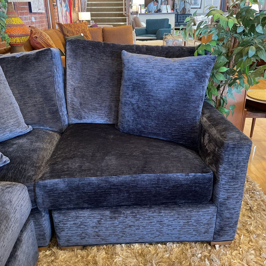 Century Midnight Blue Textured RAF Sectional U SECTIONALS RAF