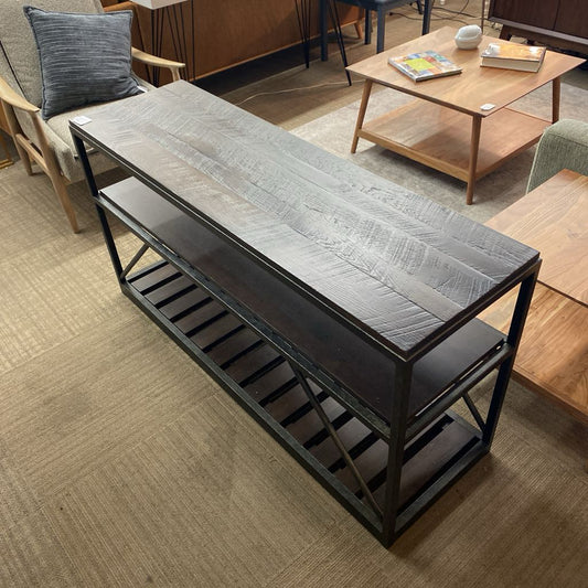 ETHAN ALLEN Beam Media Console (AS IS) C CONSOLE TABLES