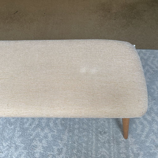 Oblong Grooved Fabric Topped Bench C DINING BENCHES