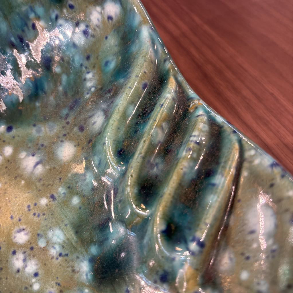 MC Blue and Green Drip Glaze Ashtray
