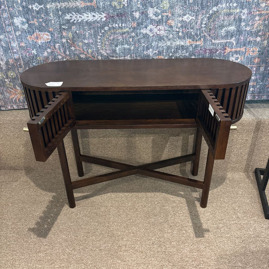 Houston Brown Oval Console Table C CONSOLE TABLES
