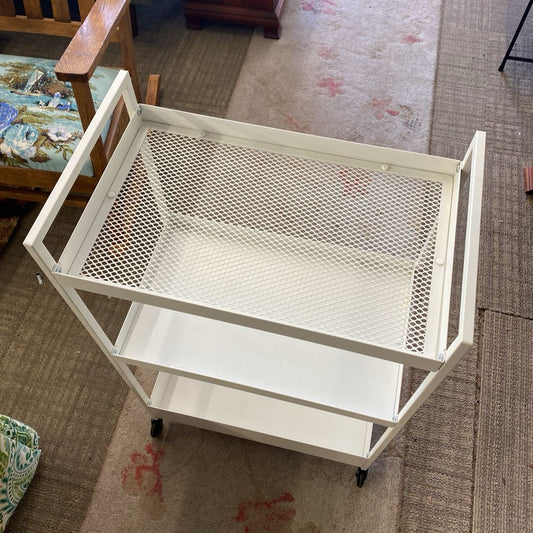 White Metal Cart