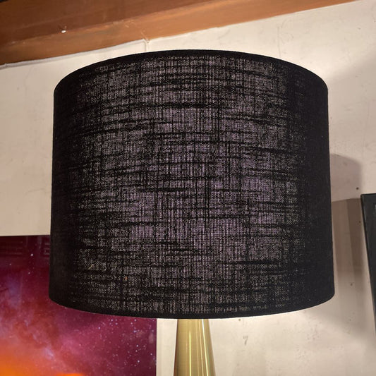 Conical Brass Base lamp with Black Shade LAMPS