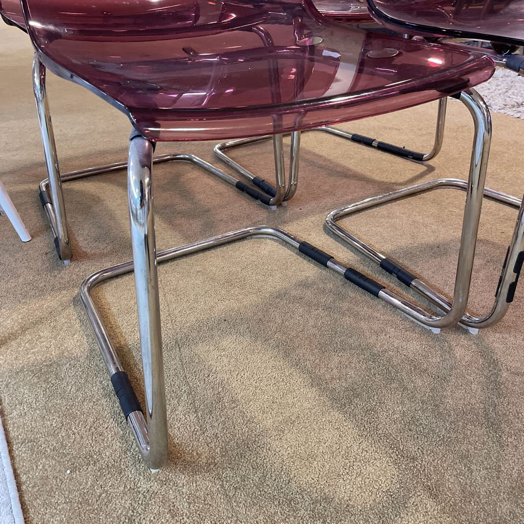 IKEA Tobias Plum Plastic Chair SET OF 4