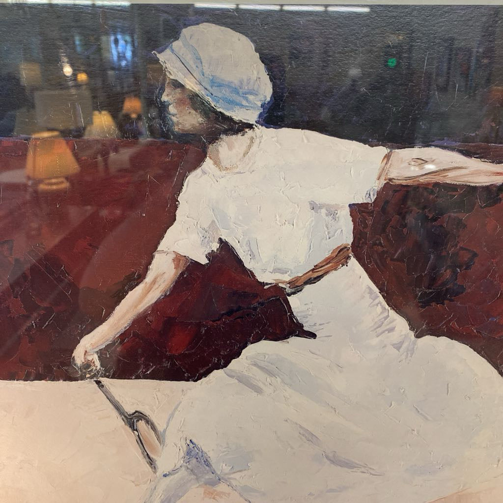 Signed & Numbered GENE AMONDSON 1912 GOLD MEDALIST MADEMLOISELLE BROQUEDIS Framed Print