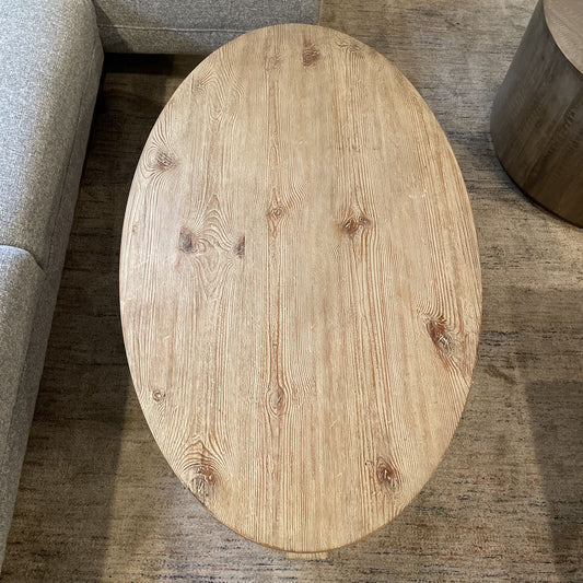 Farmhouse Oval Curved Leg Coffee Table C COFFEE TABLES