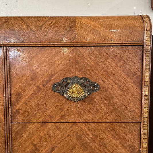 Art Deco 4 Drawer Waterfall Armoire C HIGHBOYS