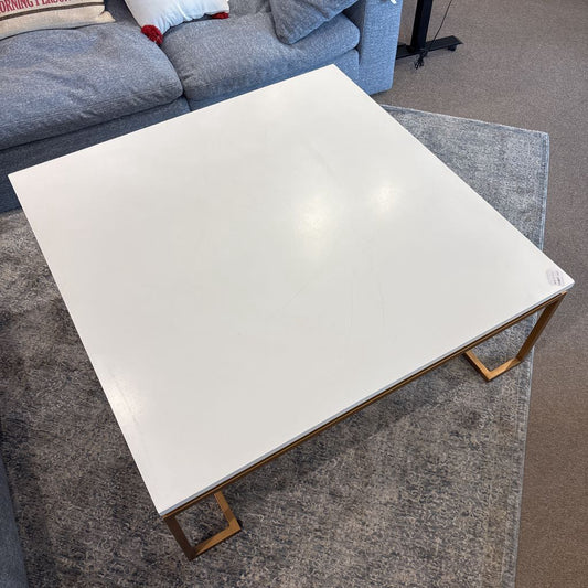 Large Square White Top Coffee Table C COFFEE TABLES