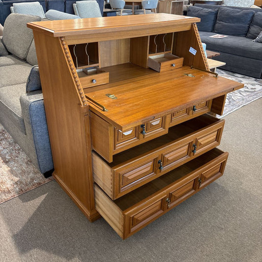 Teak Wood Secretary Desk (AS IS) C DESKS
