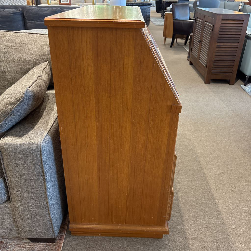 Teak Wood Secretary Desk (AS IS)