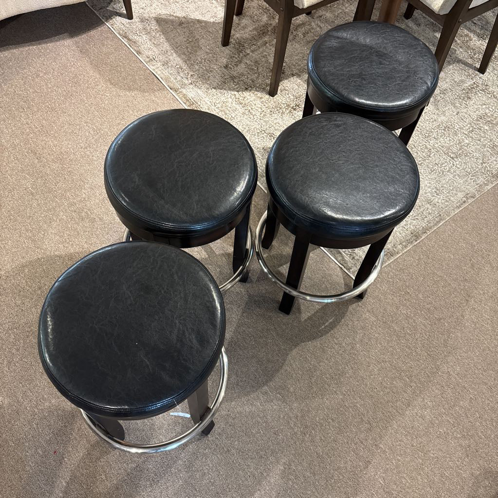 Swivel Leather Counter Stool (Set of 4)