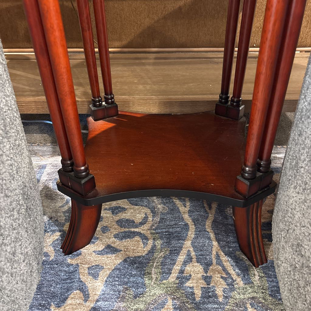 Oval Vintage Style Side Table w/ Drawer C SIDE TABLES