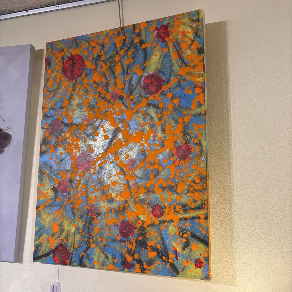 Abstract Orange Splatter Art ART