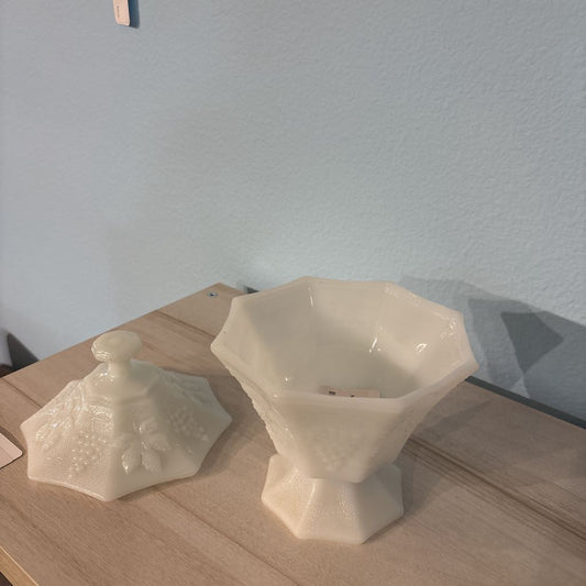 Milk Glass Candy Dish SMALLS