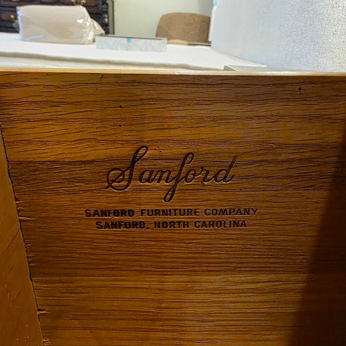 Gold 3 Drawer Dresser/Commode Table