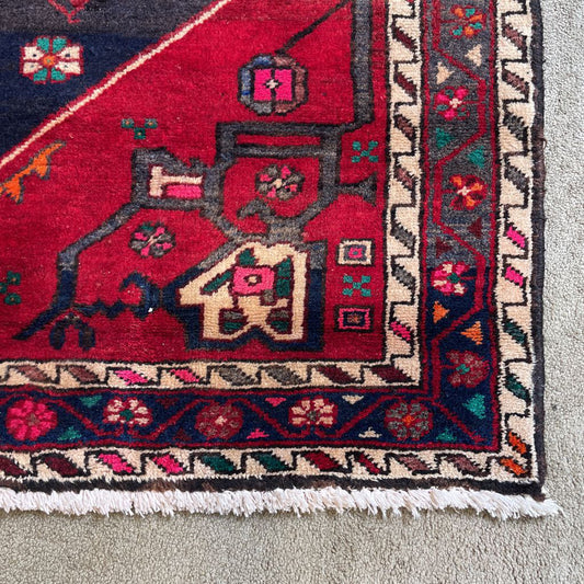 3'9"x9' 60's Persian Rug Hanedon Rug RUGS