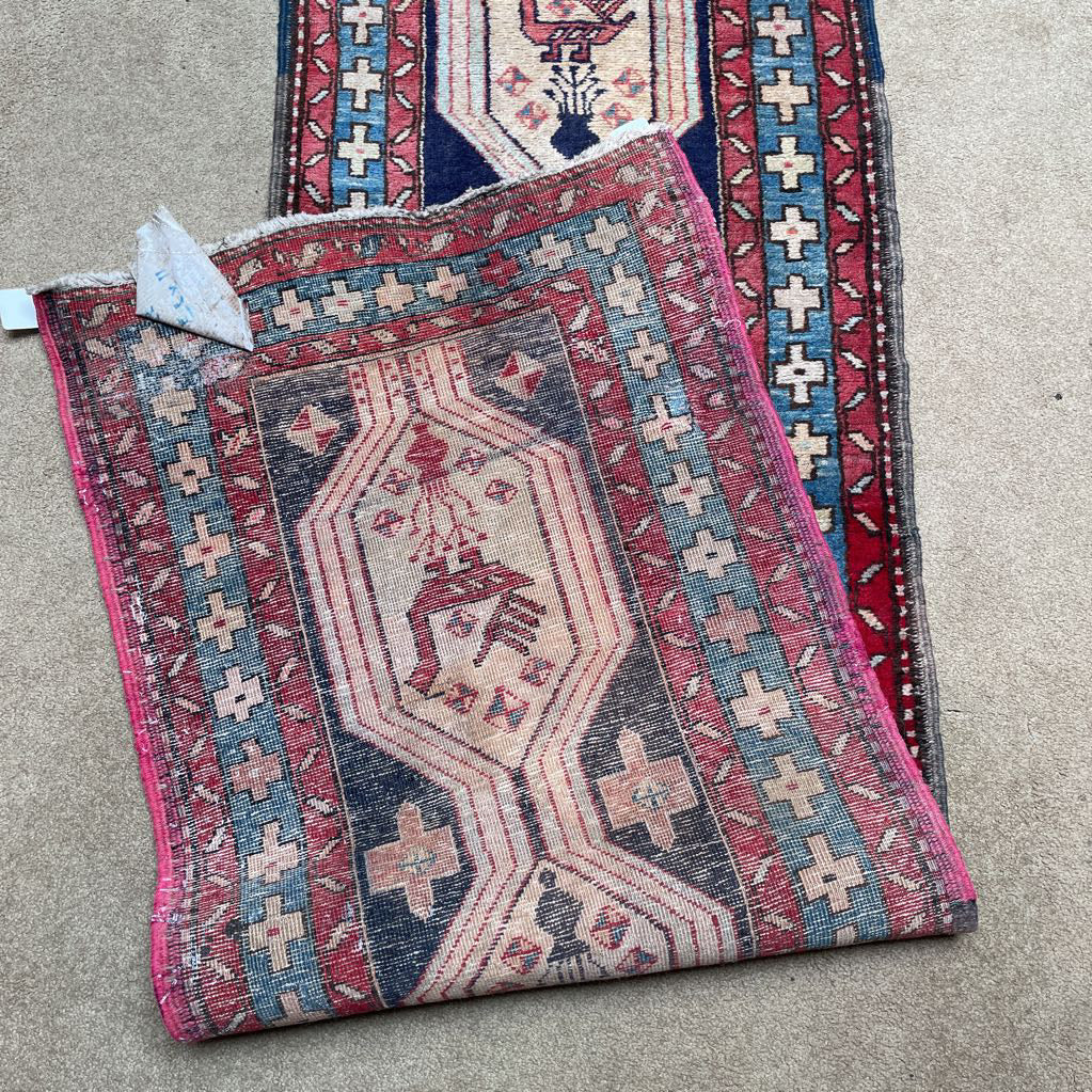 11'x2'3'10" Hand Knotted Persian Runner Rug