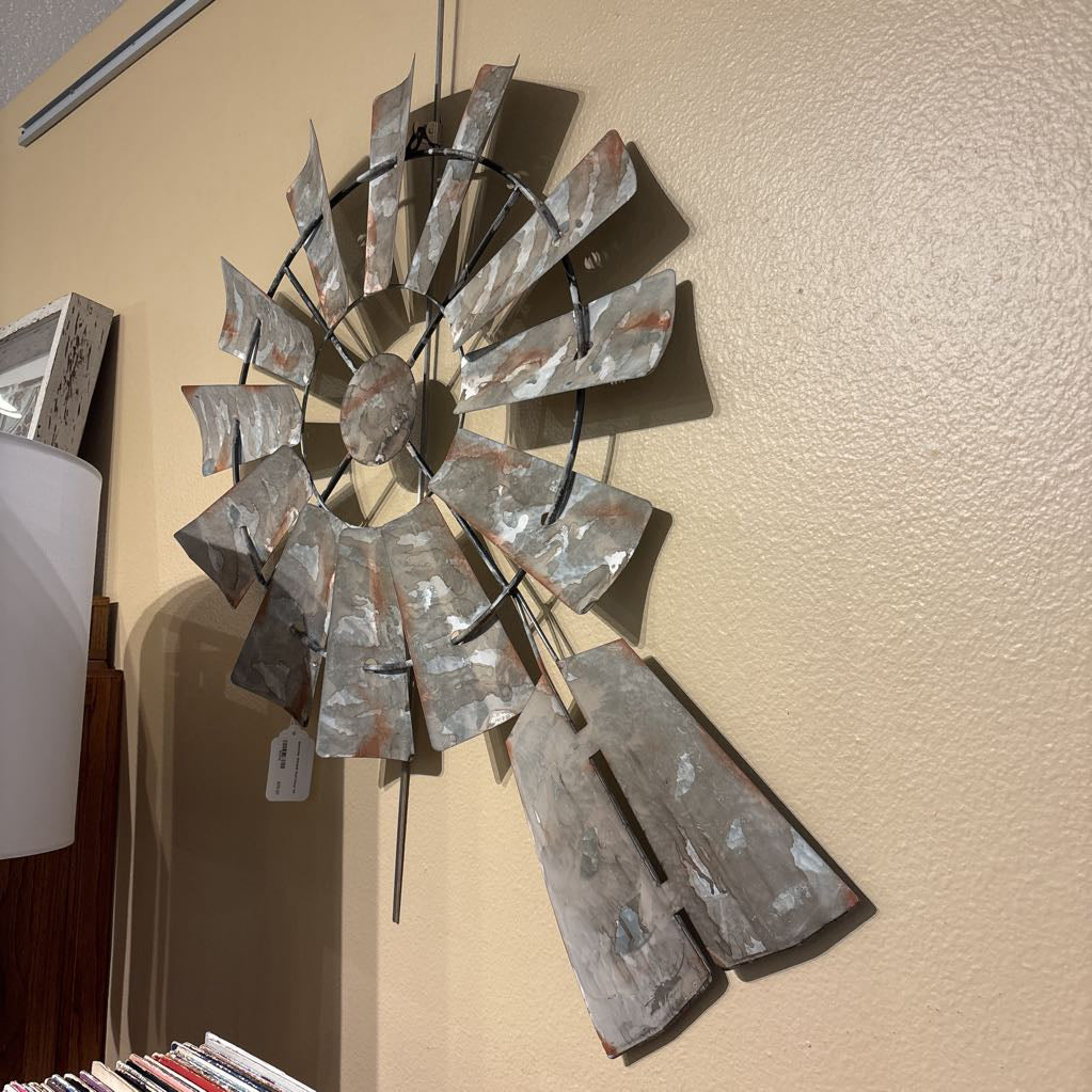Galvanize Windmill Wall Decor