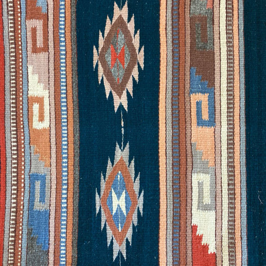 Oaxaca Green & Red Wool Yarns Rug RUGS