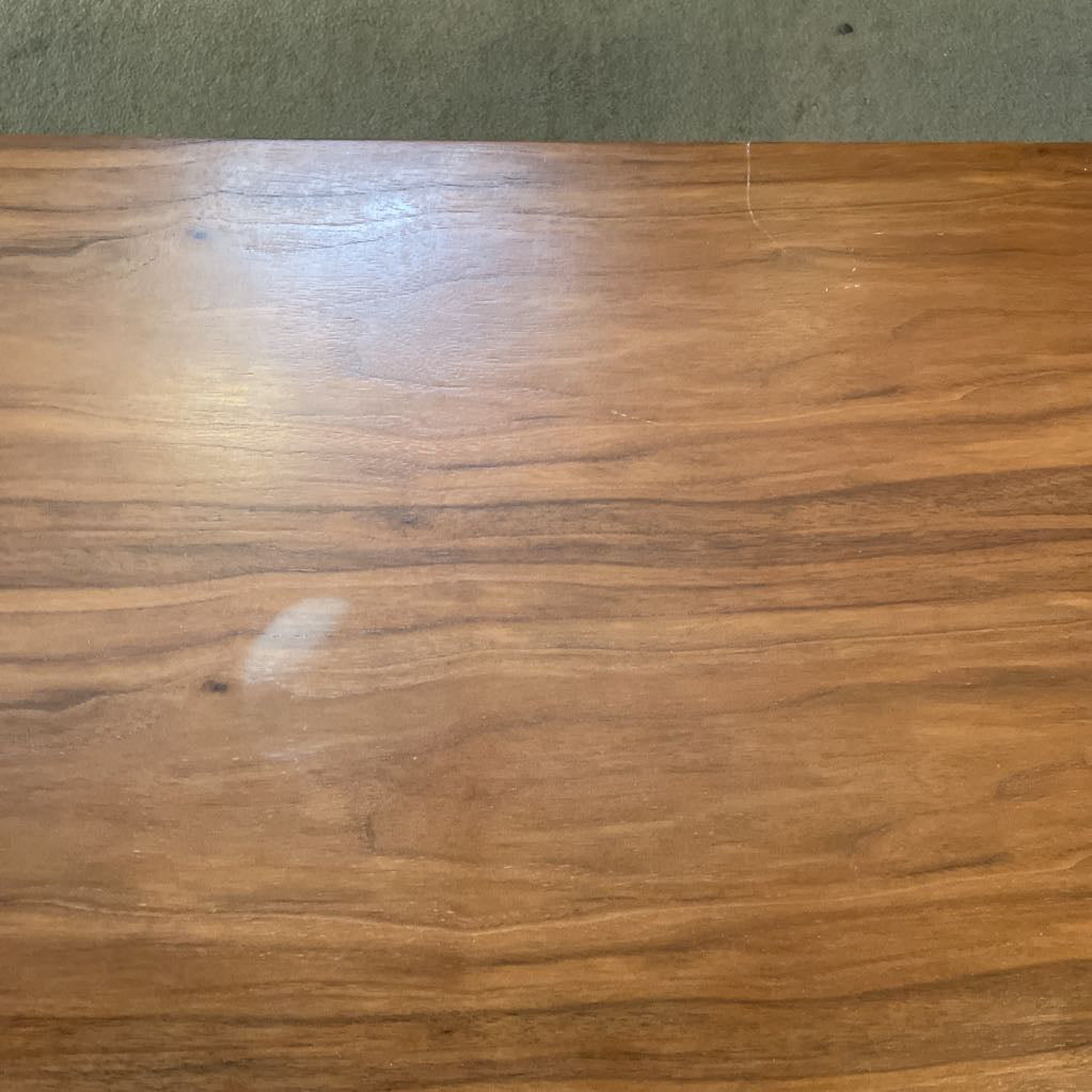 MCM Style Wood Wood Dining Table with X Base