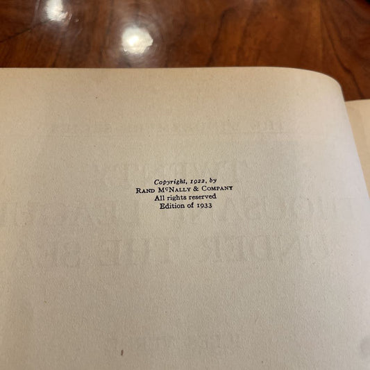 20,000 Leagues Under the Sea/Verne Rand McNally 1933 Ed. UNIQUE FINDS