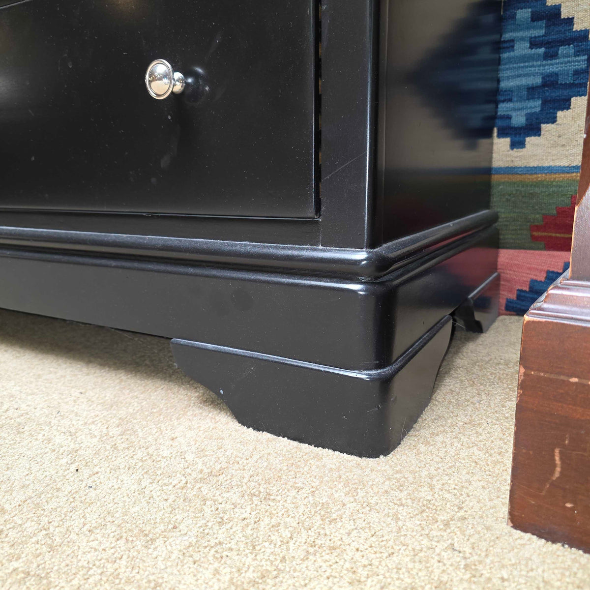 Stanley 8 Drawer Black Lowboy Dresser