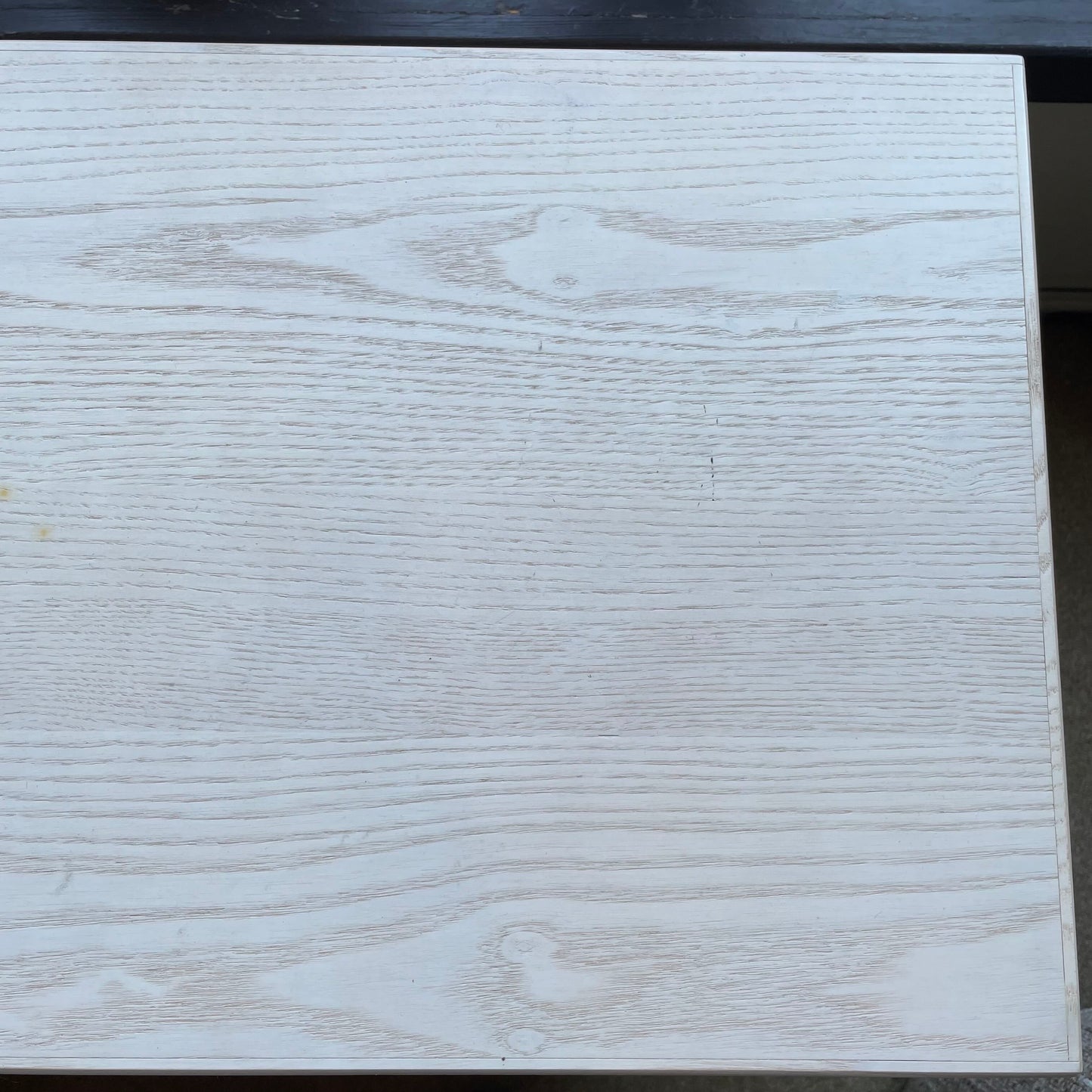 AS IS Bleached Wood Finish Open Cube Media Console