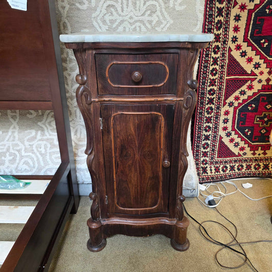 Italian Marble Top 1 drawer 1 Door Nightstand