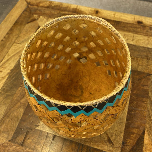 Signed Gourd Basket Art Large