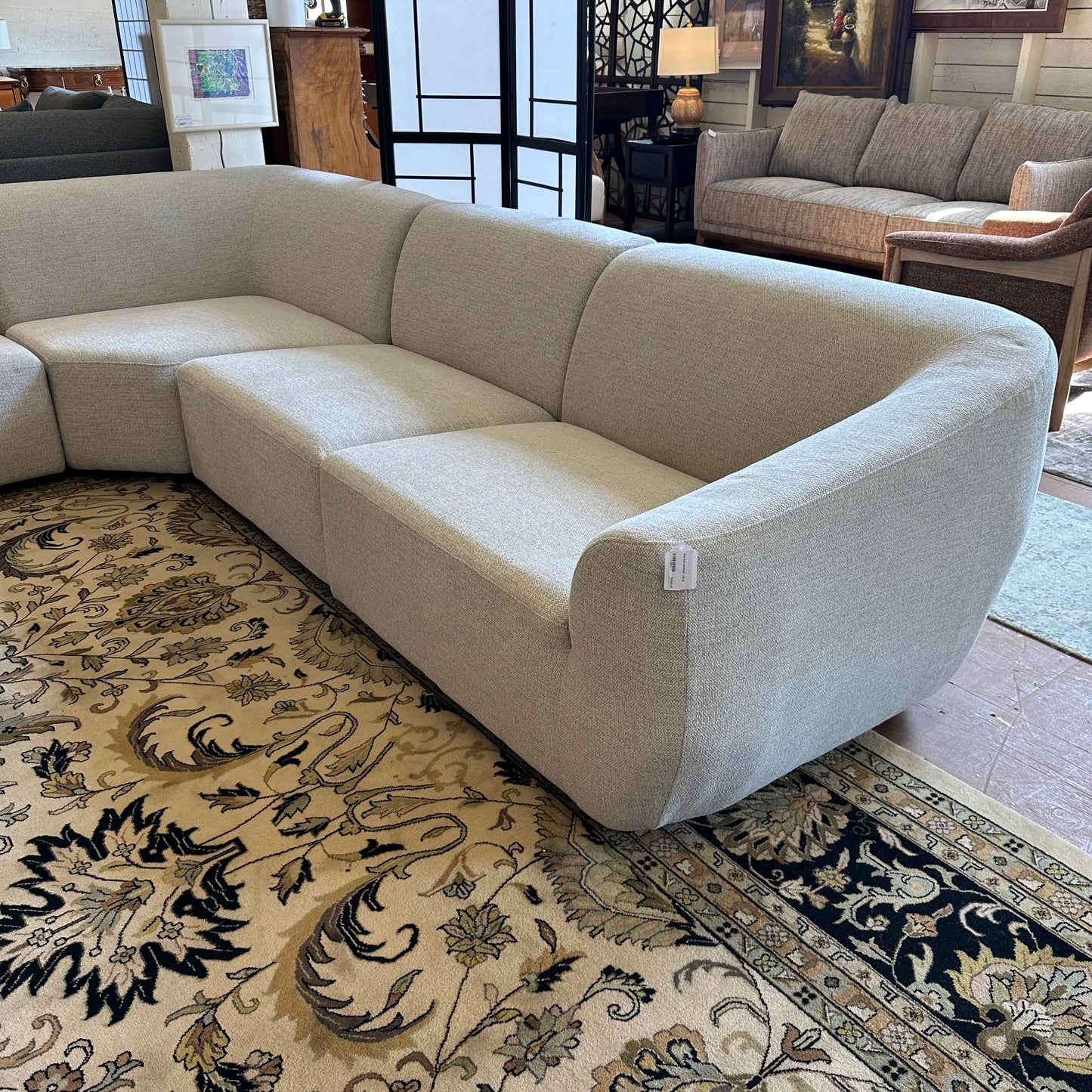 Eliza Ecru Sectional - AS IS U SECTIONALS CORNER