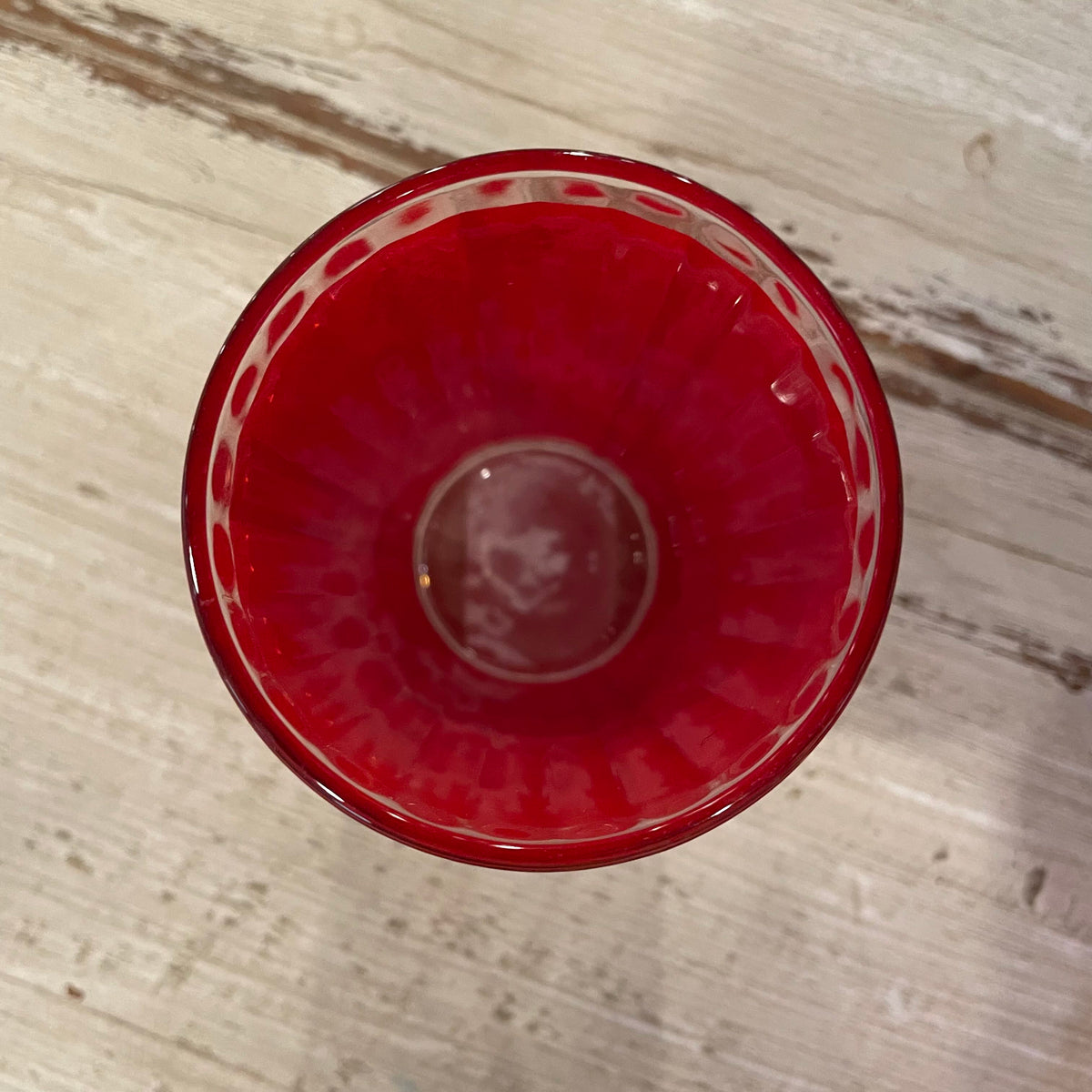 Red & Matte Gold SE Asian Figures Glass SET OF 4