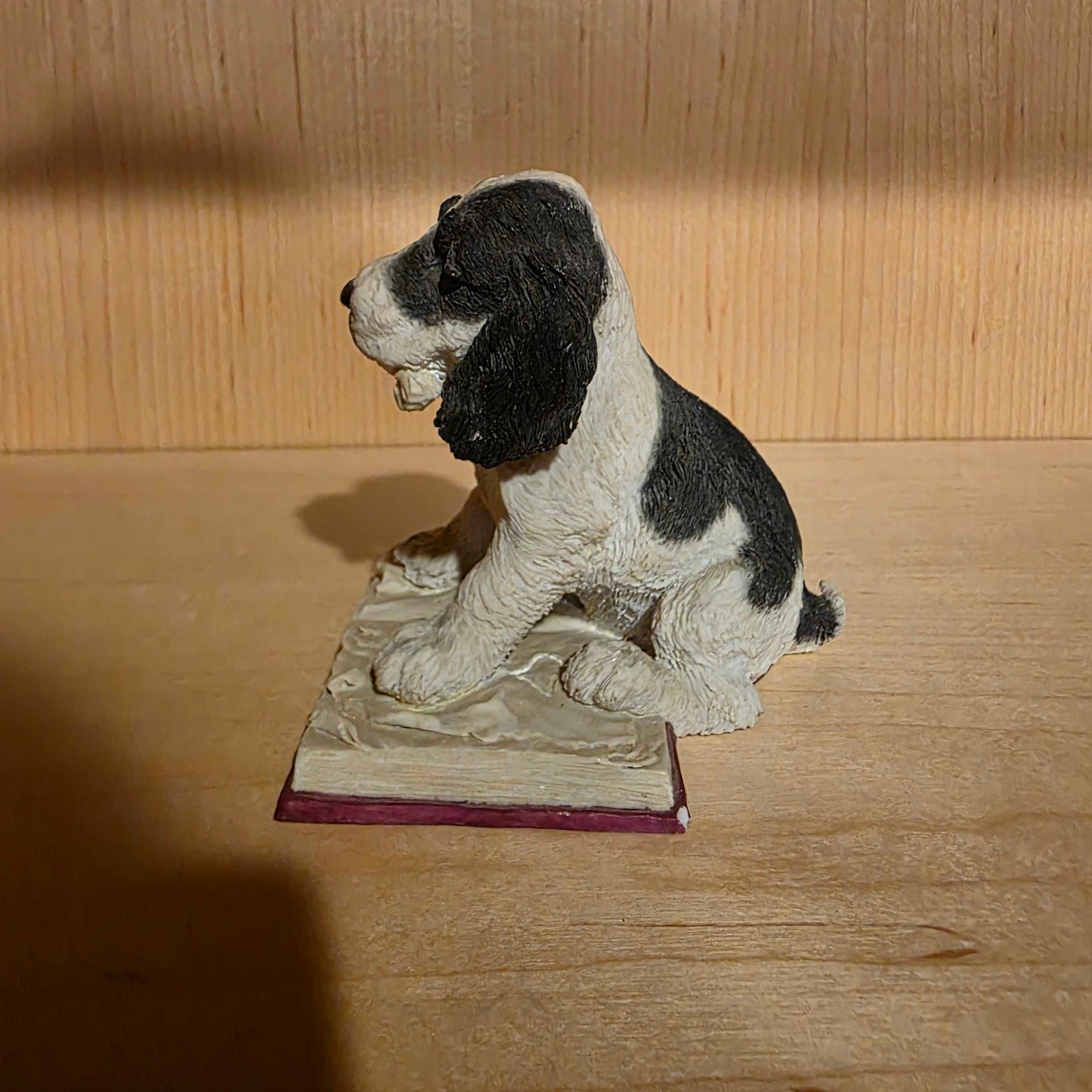 Grey & White Puppy Figurine