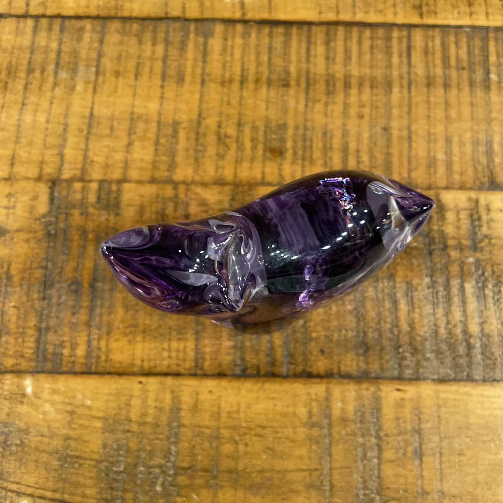 Glass with Purple "Inside" Polar Bear/Alaska