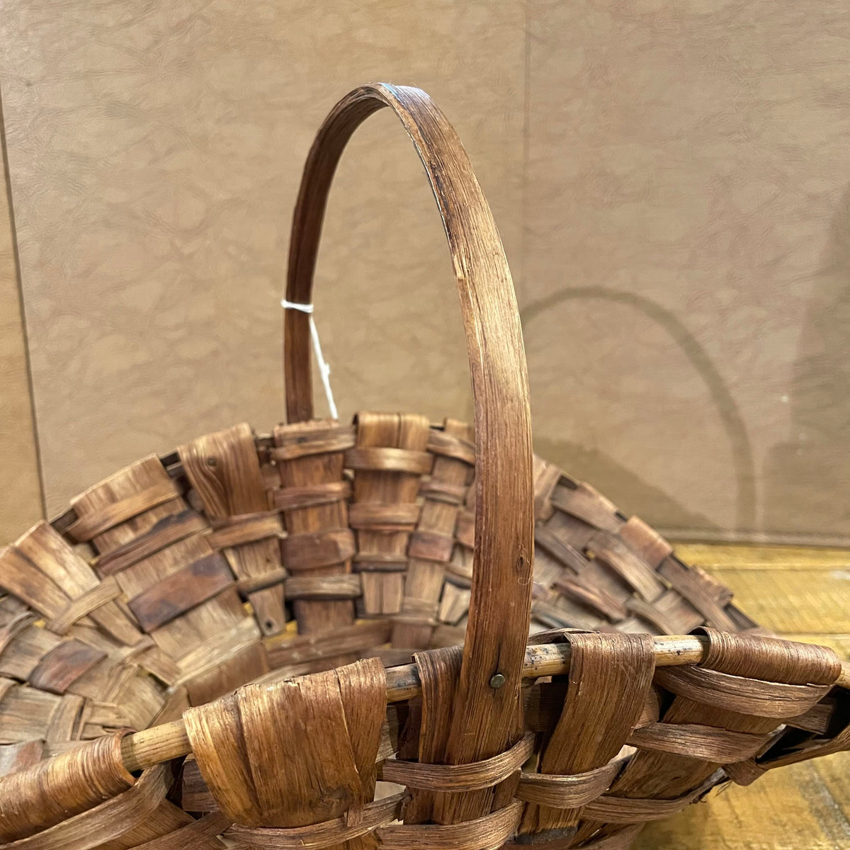 Flared Rim Bouquet Basket with Handle