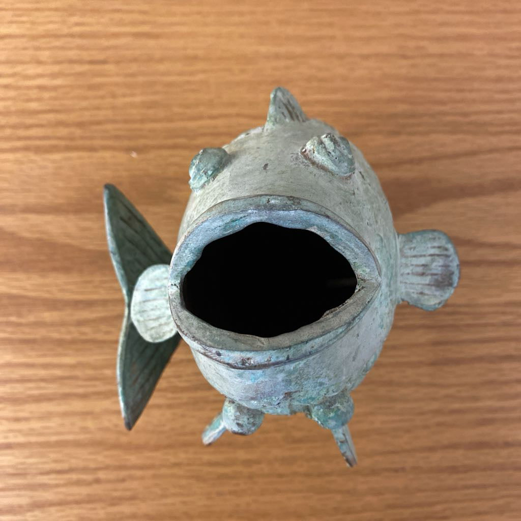 Metal Koi Vase Small
