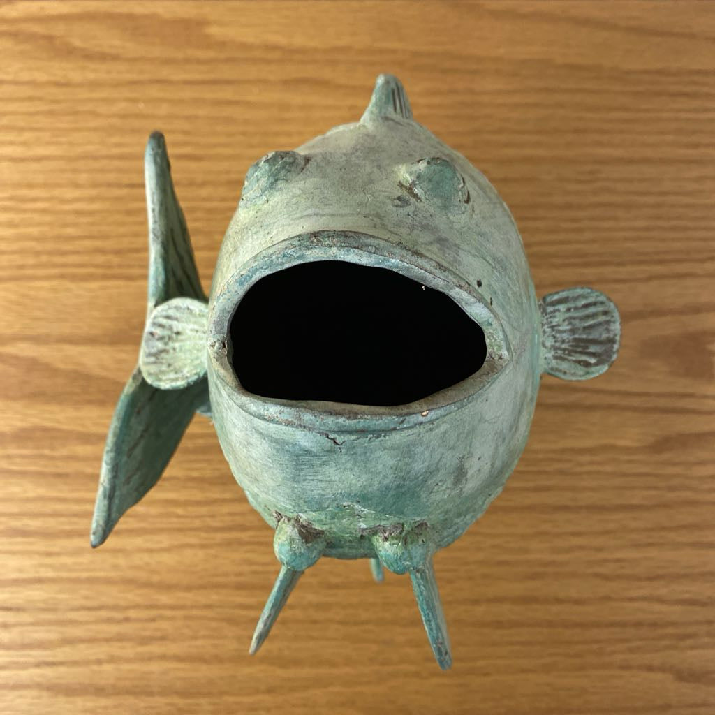 Metal Koi Vase Large