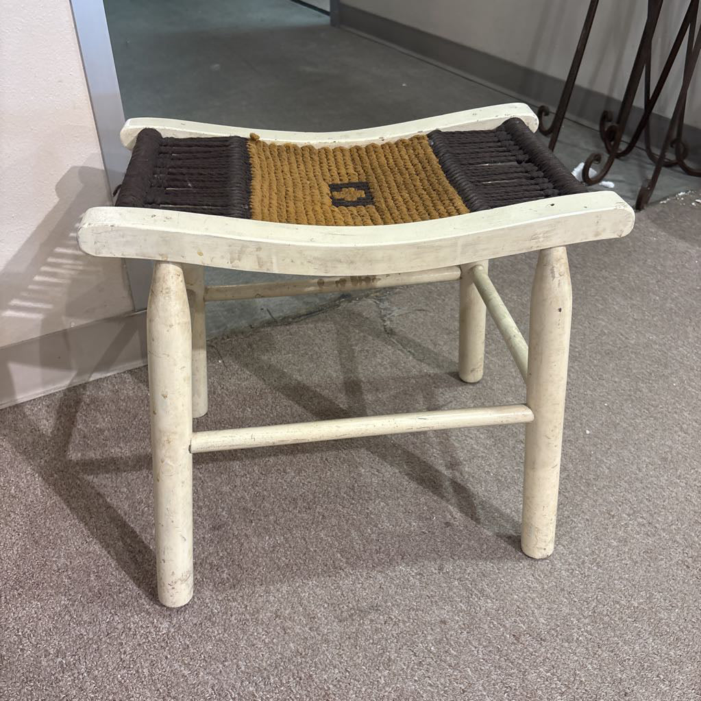 Rustic Woven Footstool C STOOLS