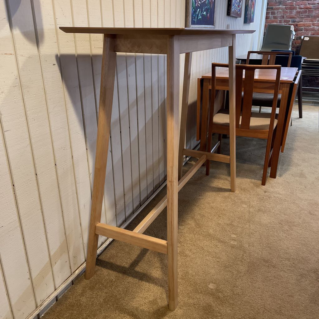 Blonde Oak Rectangular Bar Table