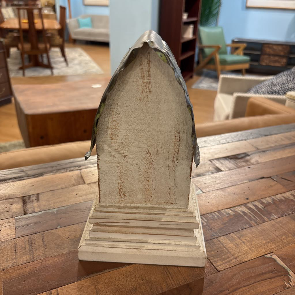 Wooden Birdhouse w/Metal Roof
