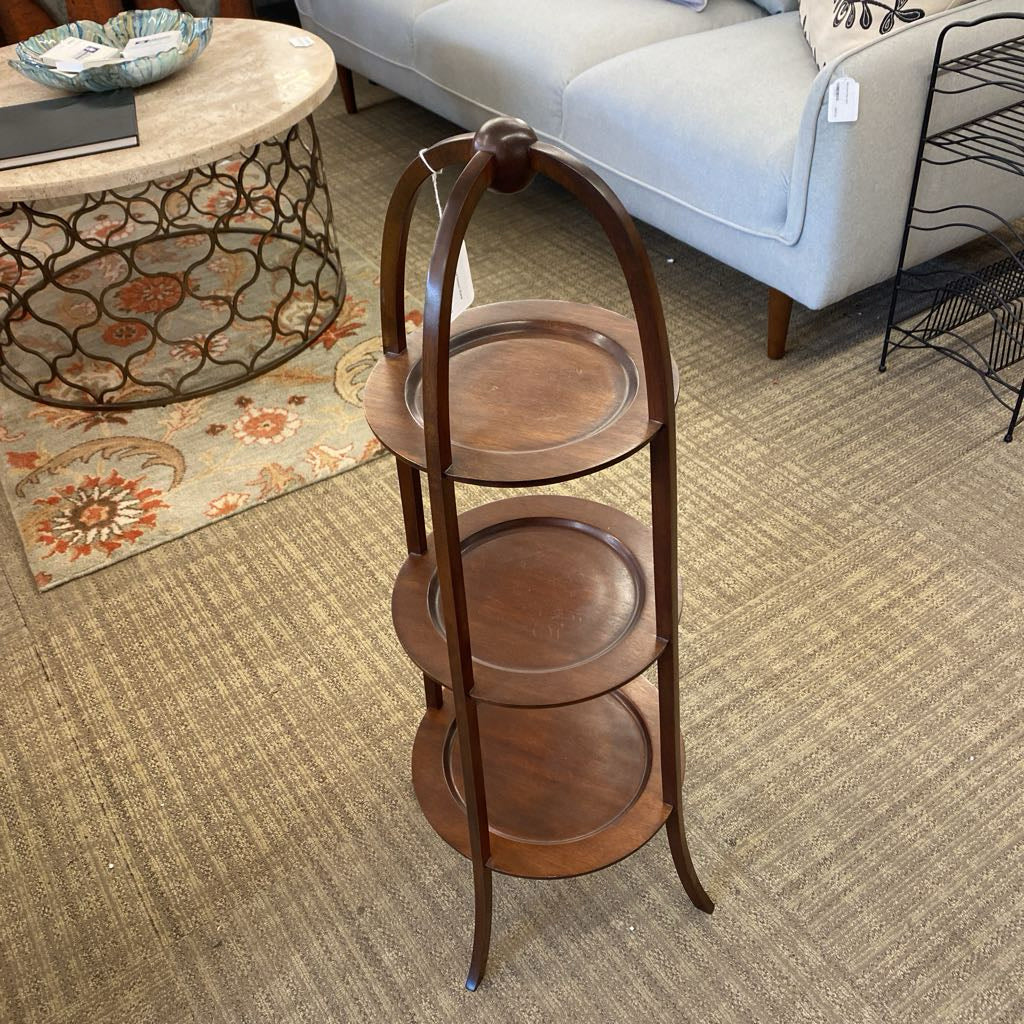 Three Tier Wood Dessert Stand