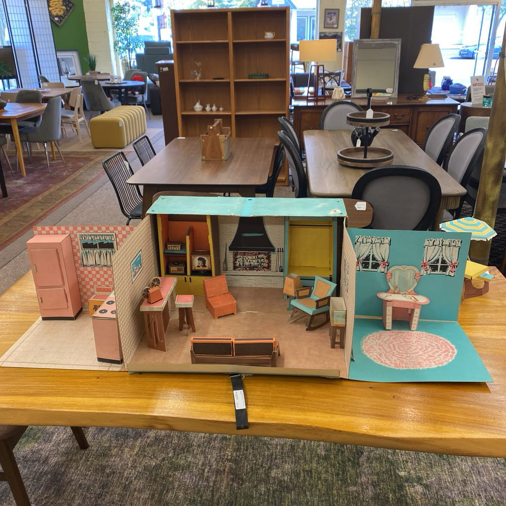 Mid Century Fold Out Doll House Kit (AS IS)