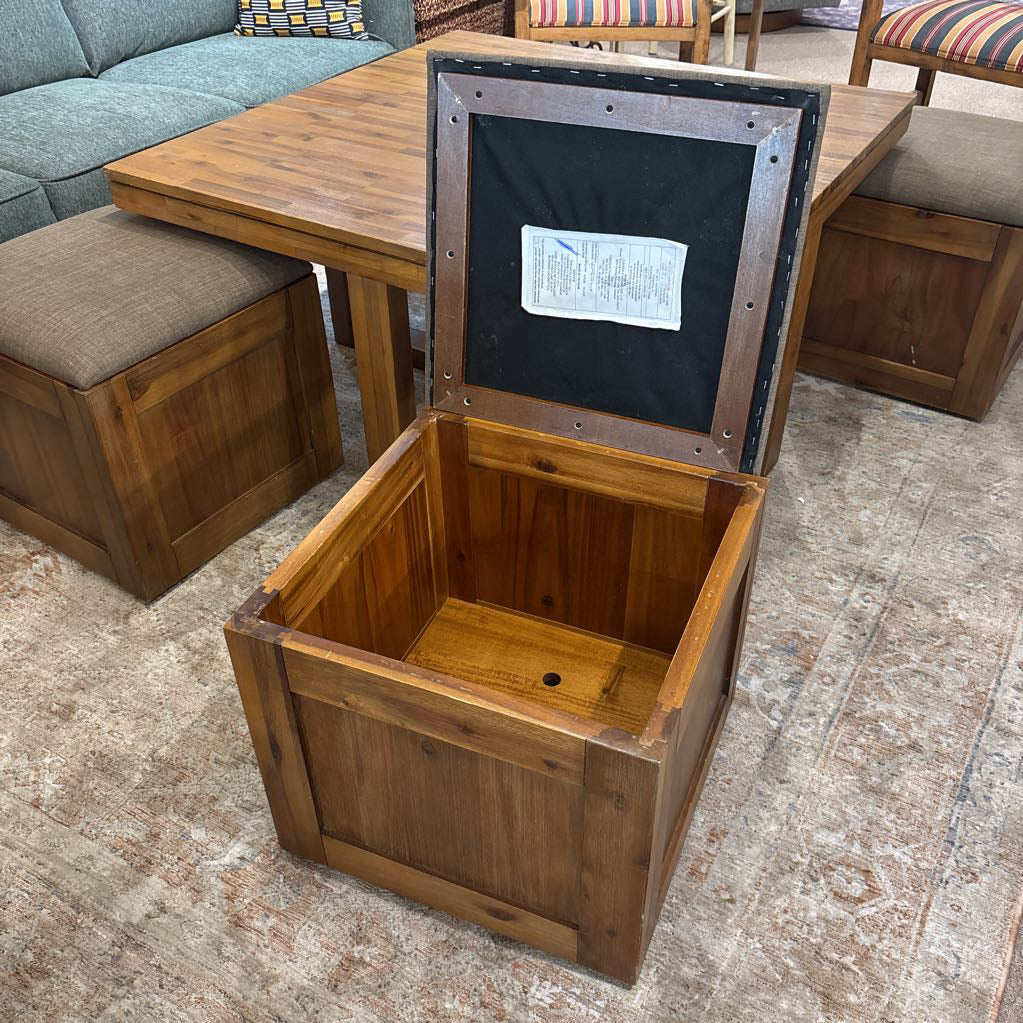 Broadernest 5pc Coffee Table w/ Storage Stools